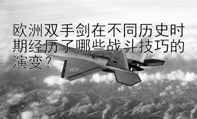 欧洲双手剑在不同历史时期经历了哪些战斗技巧的演变？